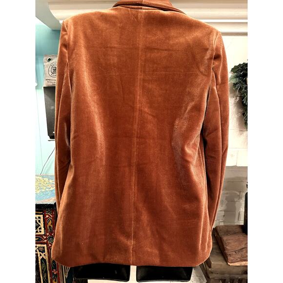 NWT SLOUCHY SLIM CUT VELVET SHAWL COLLAR BLAZER JACKET M - Picture 2 of 8